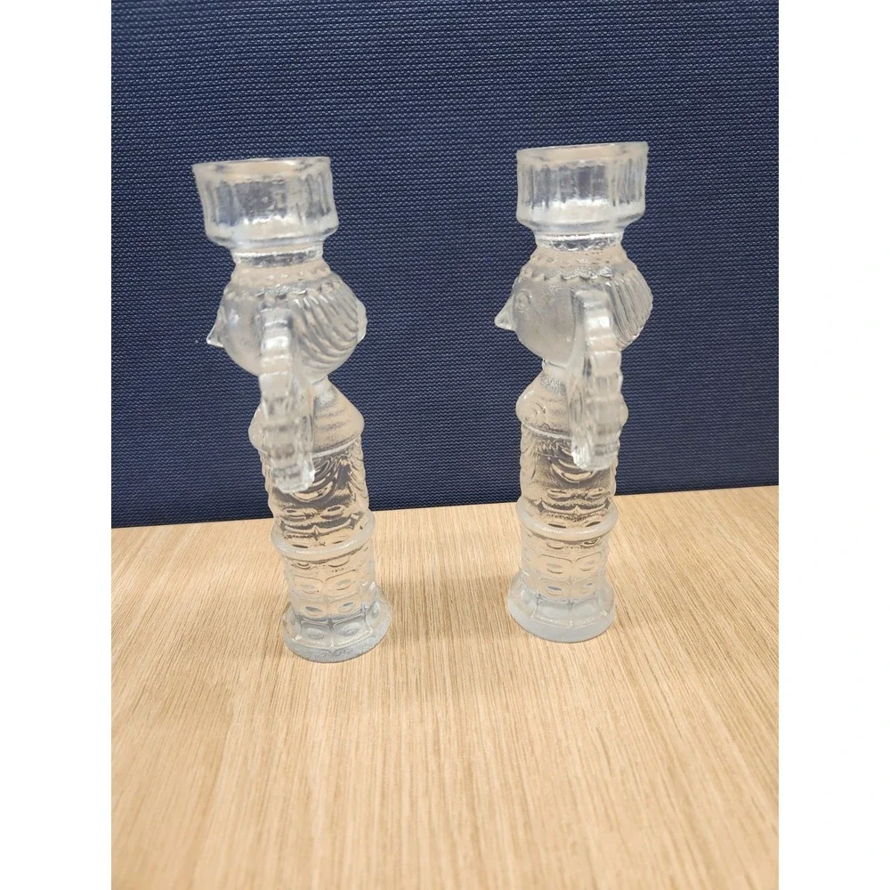 Pair of Bjorn Wiinblad‎ Glass Angel Candle Holders Rosenthal Studio Line Germany
